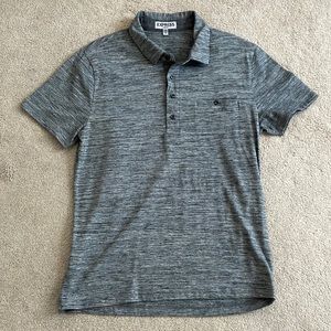 Express Stretch Mens Polo (Gray/Black)